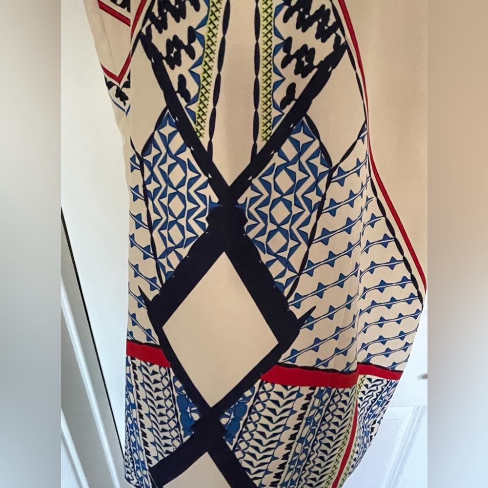 New Venus Sleeveless Halter Neck Mini Dress Geometric Pattern Sheath Dress cream - Picture 6 of 9